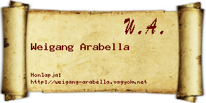 Weigang Arabella névjegykártya